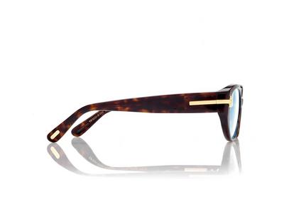 TOM FORD OM DARK HAVANA ICON BLUE BLOCK OVAL OPTICALS