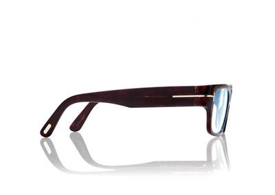 TOM FORD OM DARK HAVANA BLUE BLOCK RECTANGULAR OPTICALS