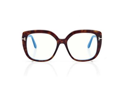 TOM FORD OM DARK HAVANA BLUE BLOCK SQUARE OPTICALS
