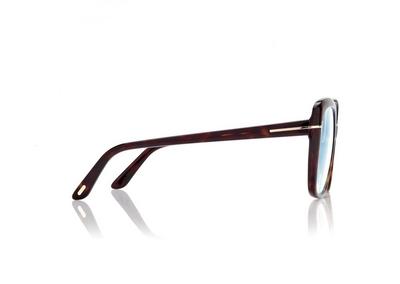 TOM FORD OM DARK HAVANA BLUE BLOCK SQUARE OPTICALS