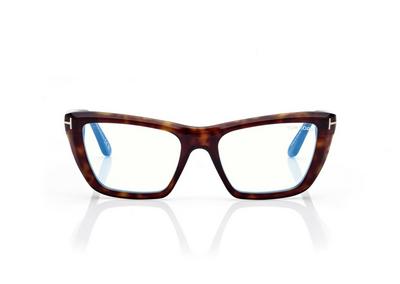 TOM FORD OM DARK HAVANA BLUE BLOCK CAT EYE OPTICALS