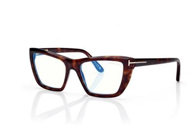 TOM FORD OM DARK HAVANA BLUE BLOCK CAT EYE OPTICALS
