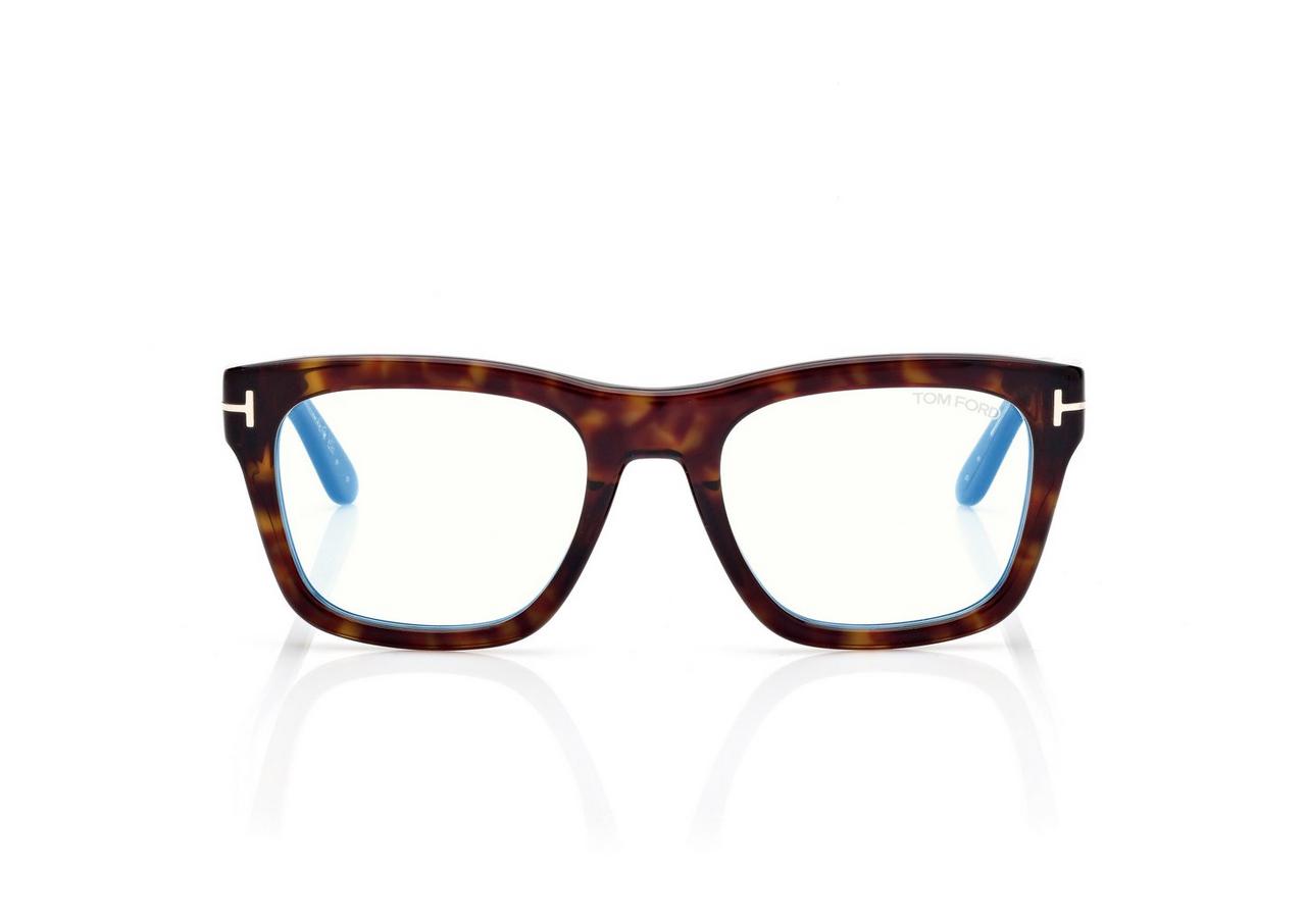 TOM FORD OM DARK HAVANA ICON BLUE BLOCK SQUARE OPTICALS