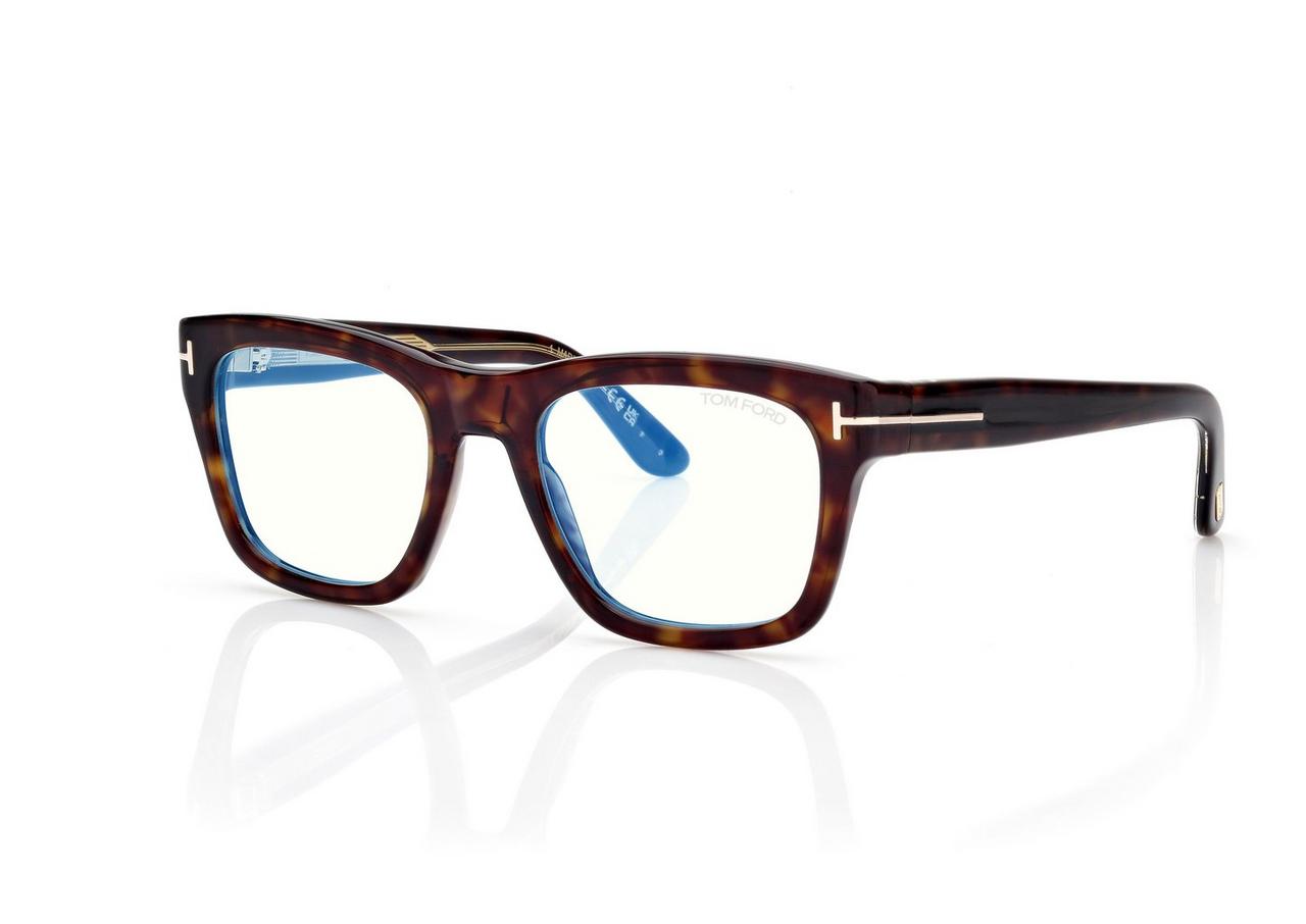 TOM FORD OM DARK HAVANA ICON BLUE BLOCK SQUARE OPTICALS