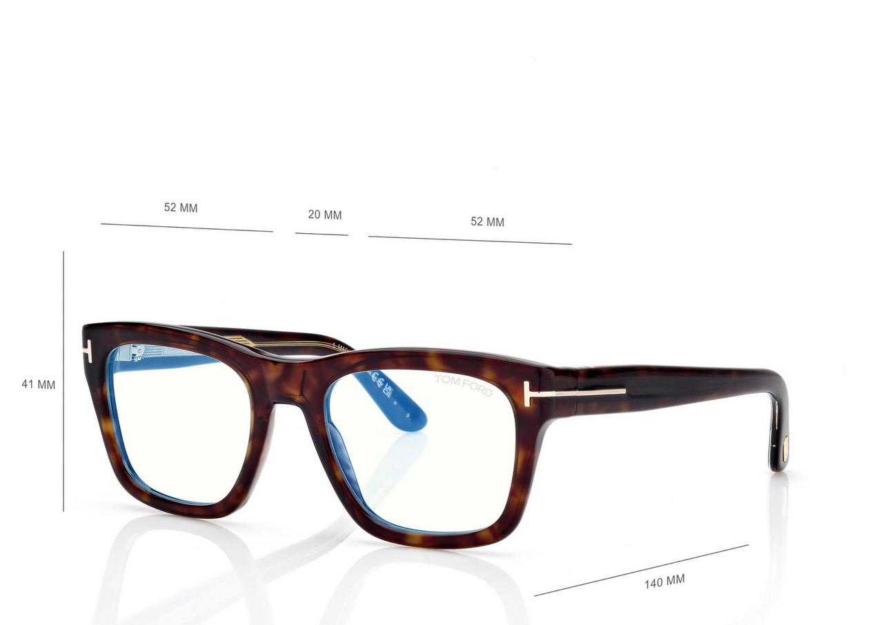 TOM FORD OM DARK HAVANA ICON BLUE BLOCK SQUARE OPTICALS