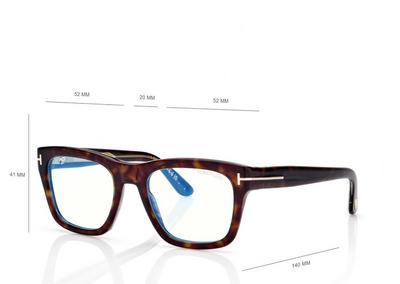 TOM FORD OM DARK HAVANA ICON BLUE BLOCK SQUARE OPTICALS
