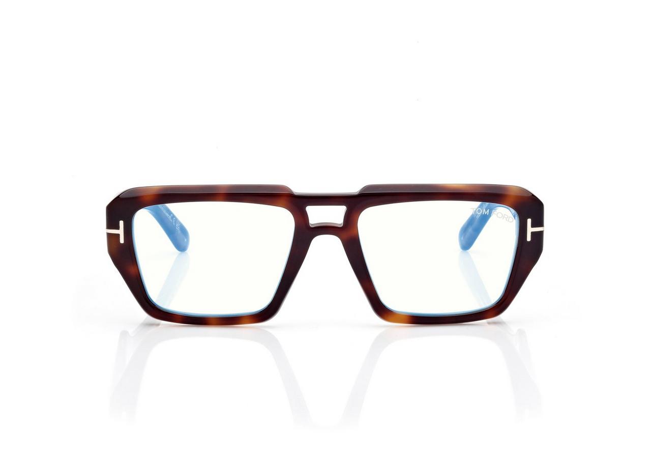 TOM FORD OM LIGHT HAVANA ICON BLUE BLOCK NAVIGATOR OPTICALS