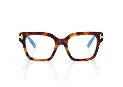 TOM FORD OM LIGHT HAVANA ICON BLUE BLOCK SQUARE OPTICALS