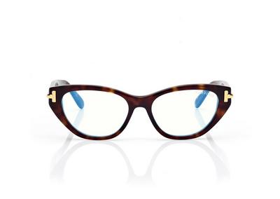 TOM FORD OM DARK HAVANA ICON BLUE BLOCK OVAL OPTICALS