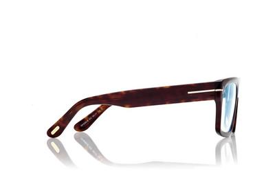 TOM FORD OM DARK HAVANA BLUE BLOCK RECTANGULAR OPTICALS