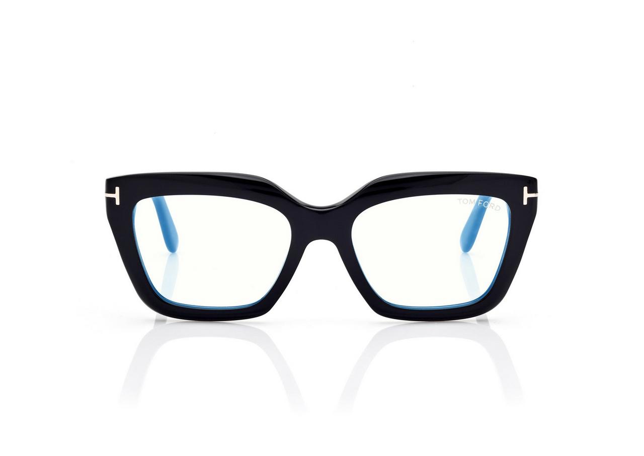 TOM FORD OM BLACK BLUE BLOCK CAT EYE OPTICALS
