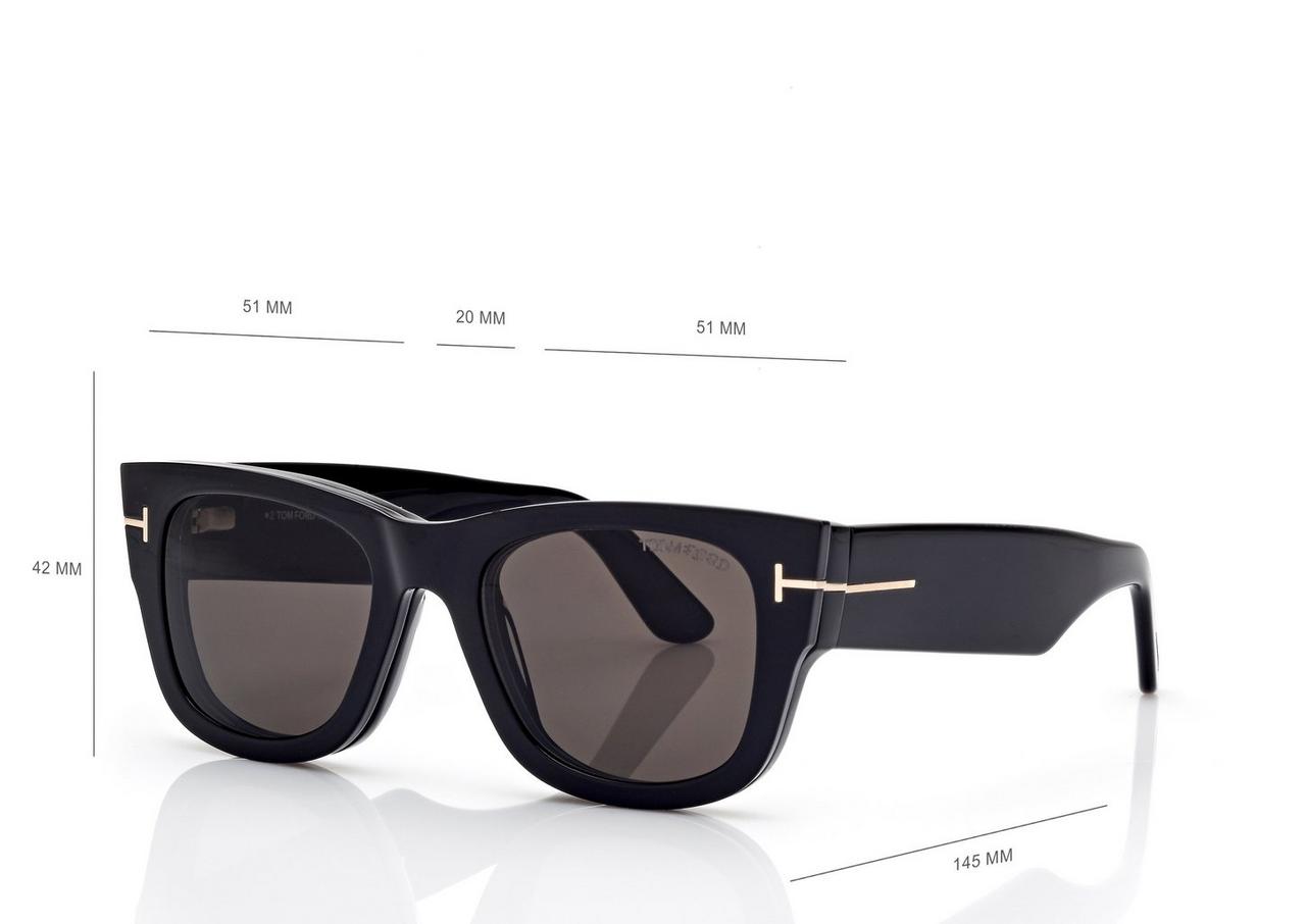 BLUE BLOCK SQUARE OPTICALS WITH CLIP ON SUNGLASSES image number 3