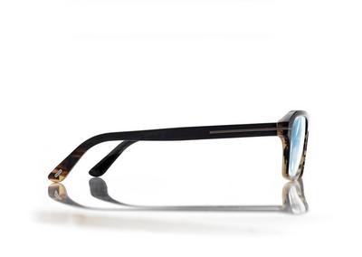TOM FORD OM BROWN HORN HORN RECTANGULAR BLUE BLOCK OPTICALS