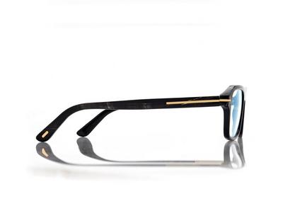 TOM FORD OM BLACK HORN HORN RECTANGULAR BLUE BLOCK OPTICALS