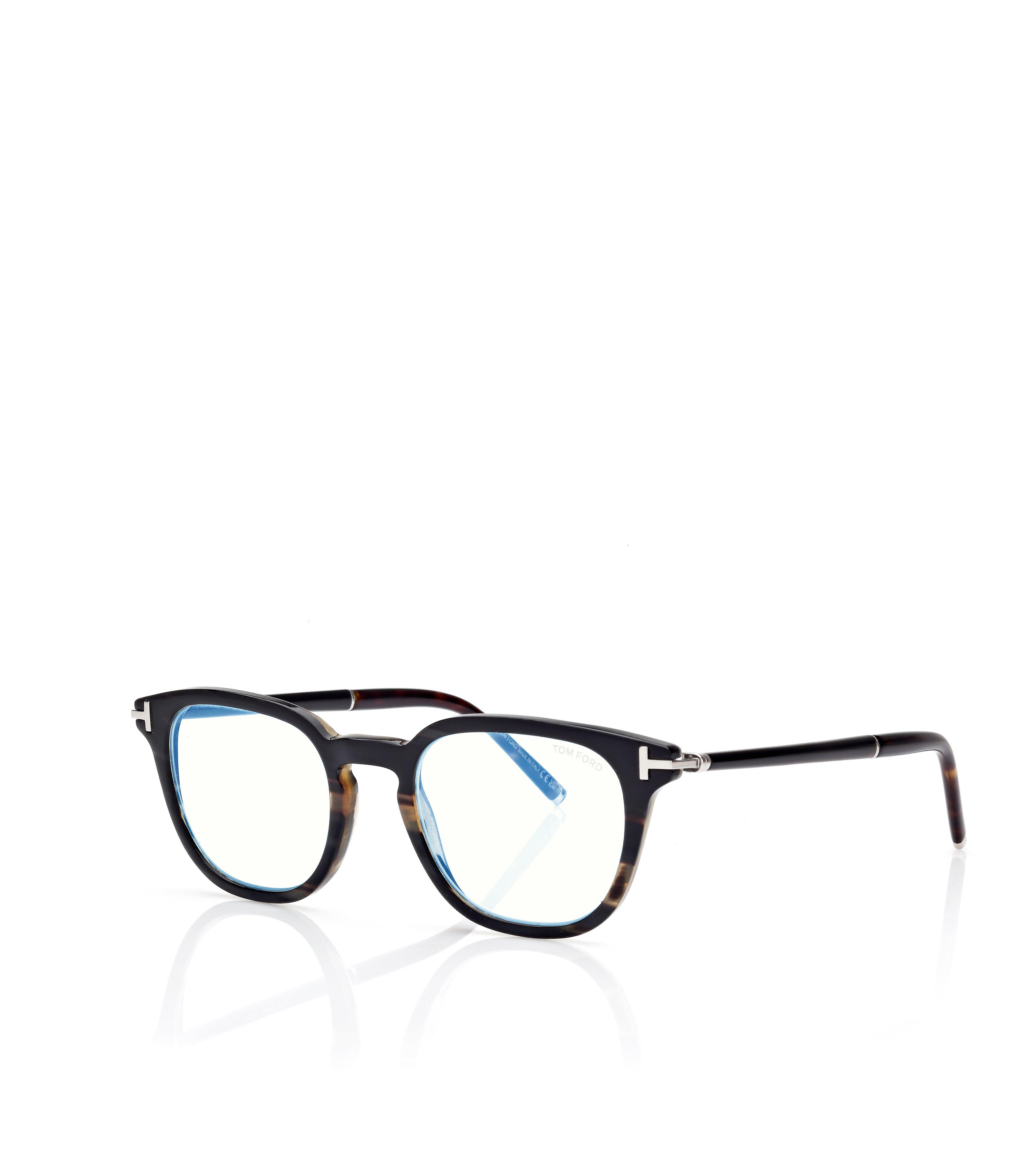 HORN SQUARE BLUE BLOCK OPTICALS