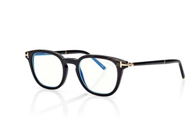 TOM FORD OM BLACK HORN HORN SQUARE BLUE BLOCK OPTICALS