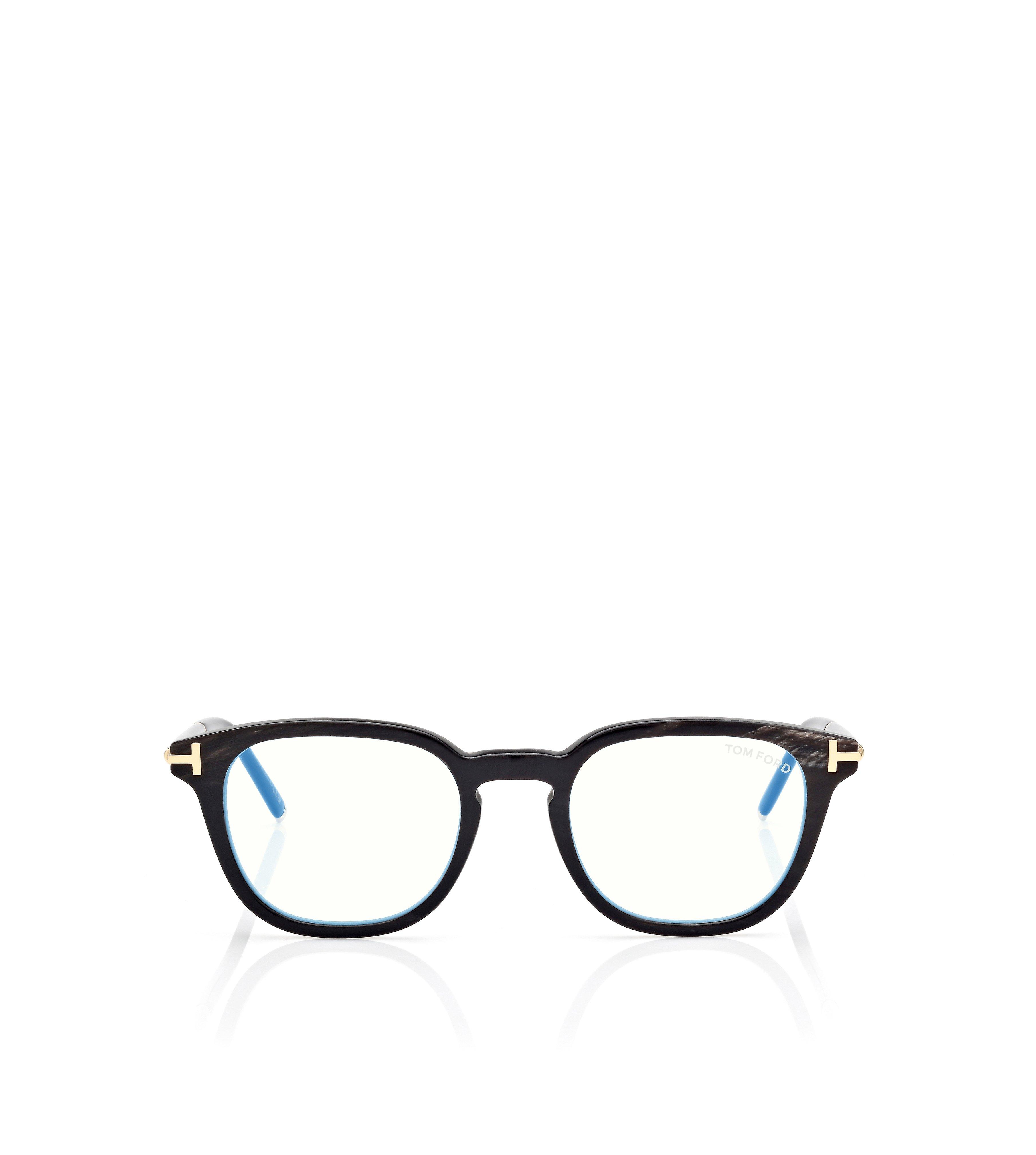 HORN SQUARE BLUE BLOCK OPTICALS