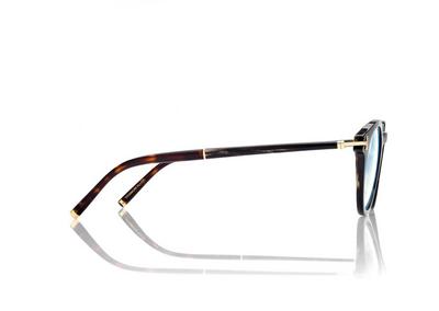 TOM FORD OM GREEN HORN ROUND HORN BLUE BLOCK OPTICALS