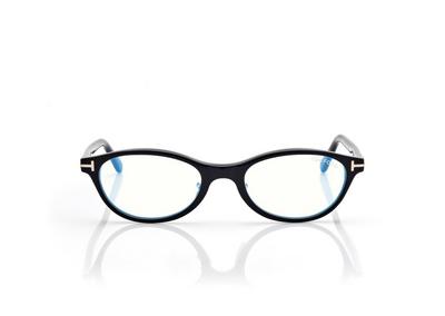 TOM FORD OM BLACK BLUE BLOCK OVAL OPTICALS