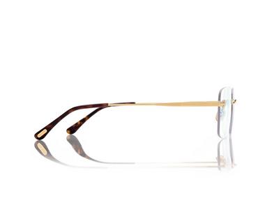 TOM FORD OM GOLD BLUE BLOCK RECTANGULAR OPTICALS