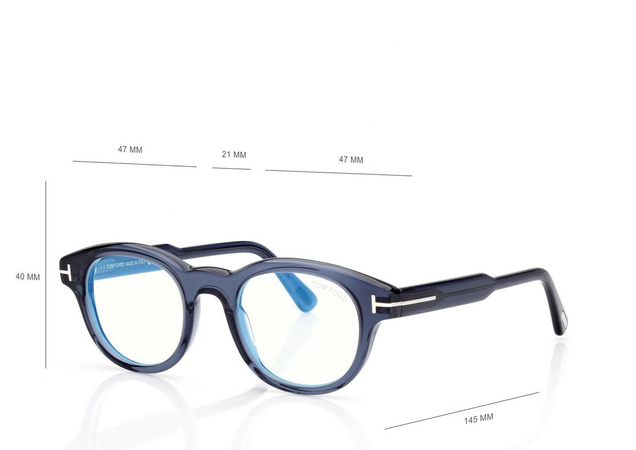 TOM FORD OM BLUE ROUND BLUE BLOCK OPTICALS