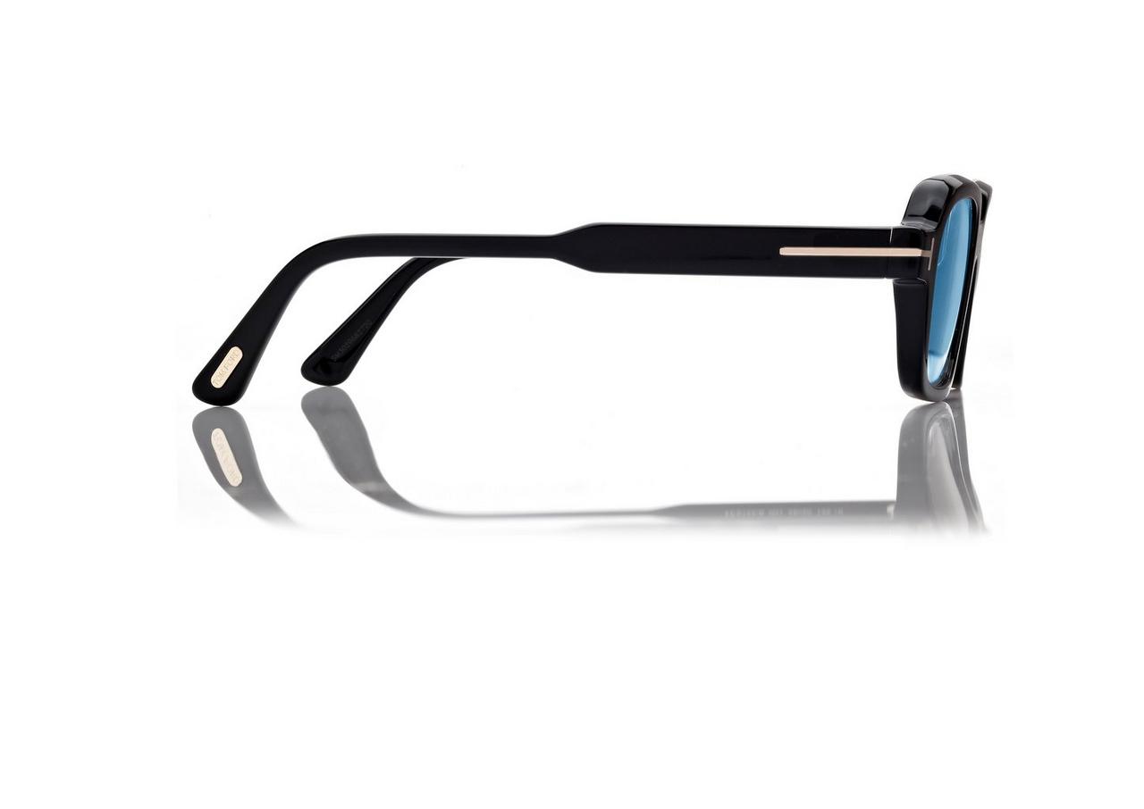 TOM FORD OM BLACK BLUE BLOCK GEOMETRIC OPTICALS