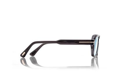 TOM FORD OM GREY GEOMETRIC BLUE BLOCK OPTICALS