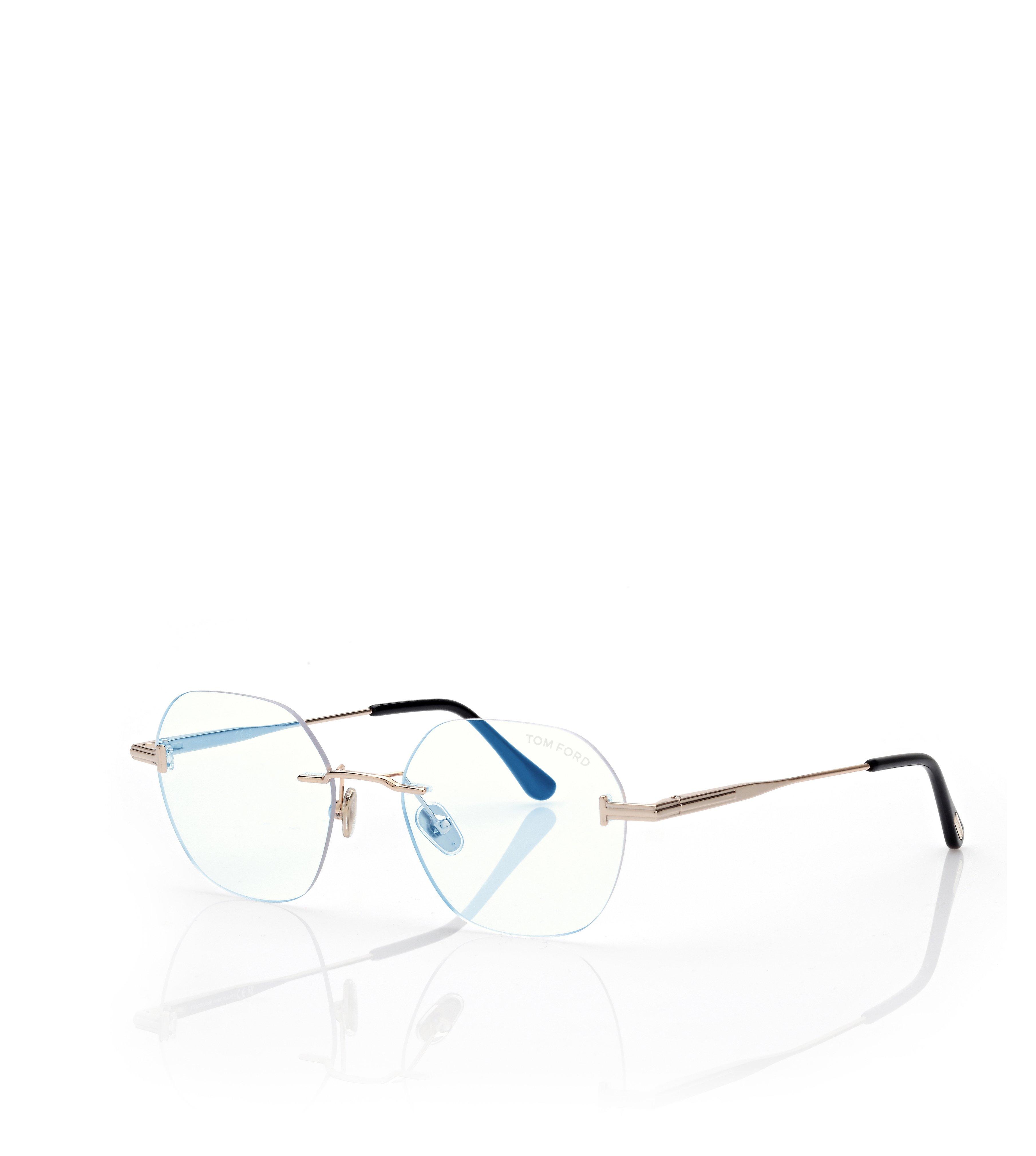 GEOMETRIC BLUE BLOCK OPTICALS