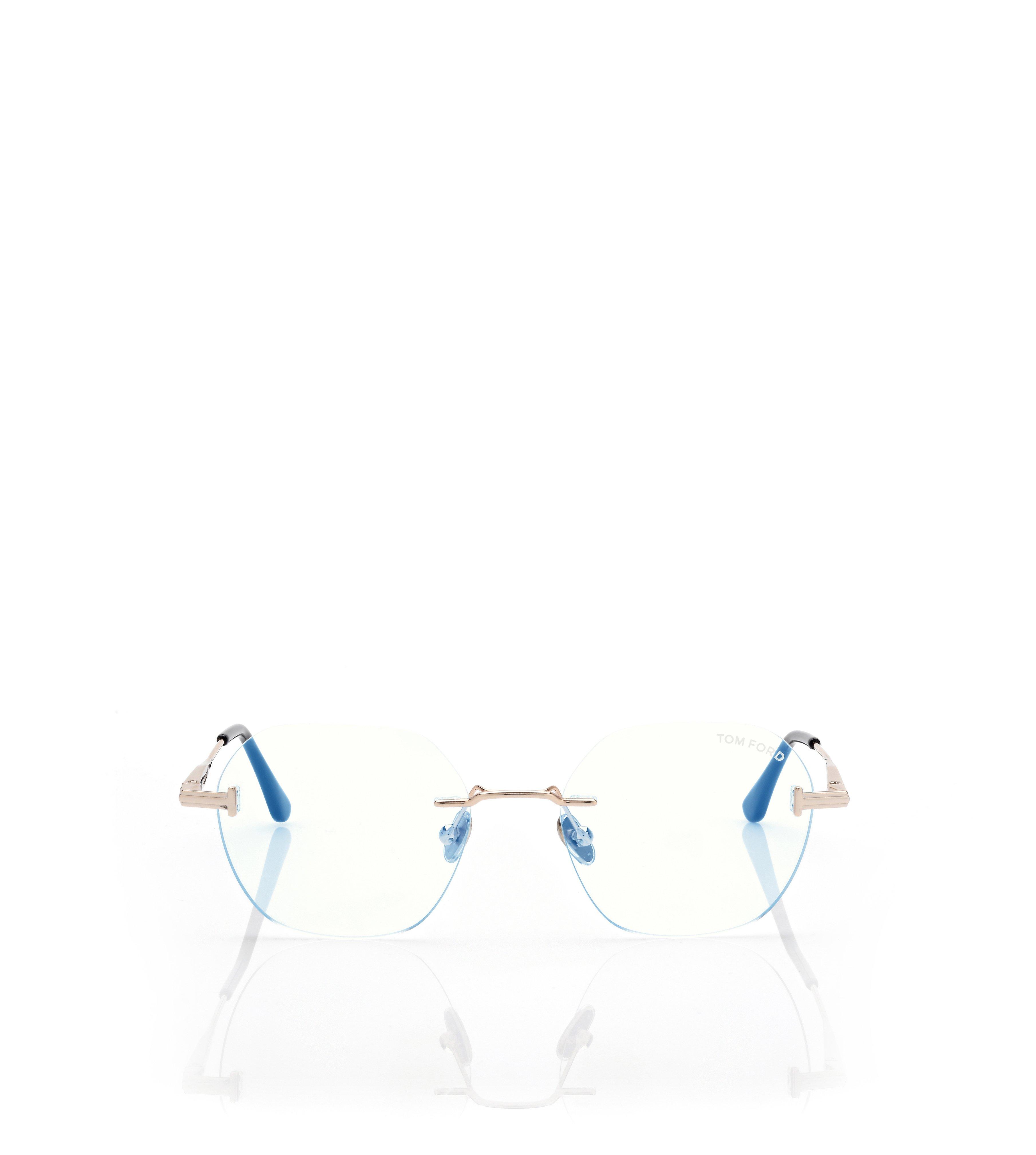 GEOMETRIC BLUE BLOCK OPTICALS