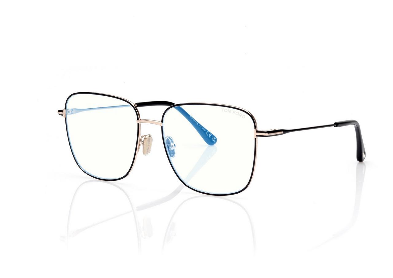 TOM FORD OM BLACK BLUE BLOCK SQUARE OPTICALS
