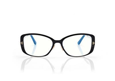 TOM FORD OM BLACK LUNETTES RECTANGULAIRES LUMI&Egrave;RE BLEUE
