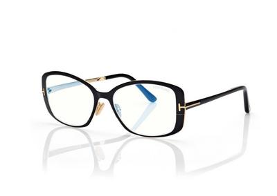 TOM FORD OM BLACK LUNETTES RECTANGULAIRES LUMI&Egrave;RE BLEUE