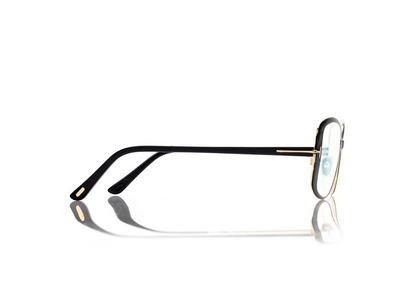 TOM FORD OM BLACK LUNETTES RECTANGULAIRES LUMI&Egrave;RE BLEUE