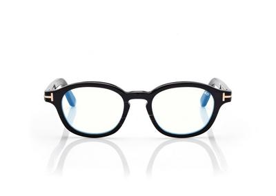 TOM FORD HORN BLACK HORN ROUND HORN BLUE BLOCK OPTICALS