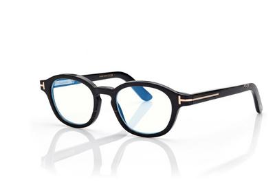 TOM FORD HORN BLACK HORN ROUND HORN BLUE BLOCK OPTICALS