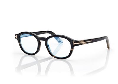 TOM FORD HORN LIGHT HORN ROUND HORN BLUE BLOCK OPTICALS