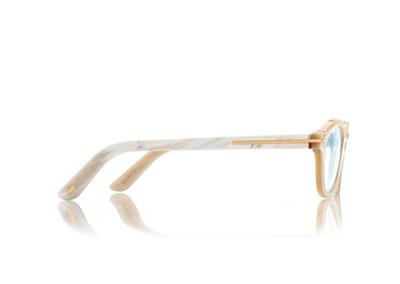 TOM FORD HORN BROWN HORN ROUND HORN BLUE BLOCK OPTICALS