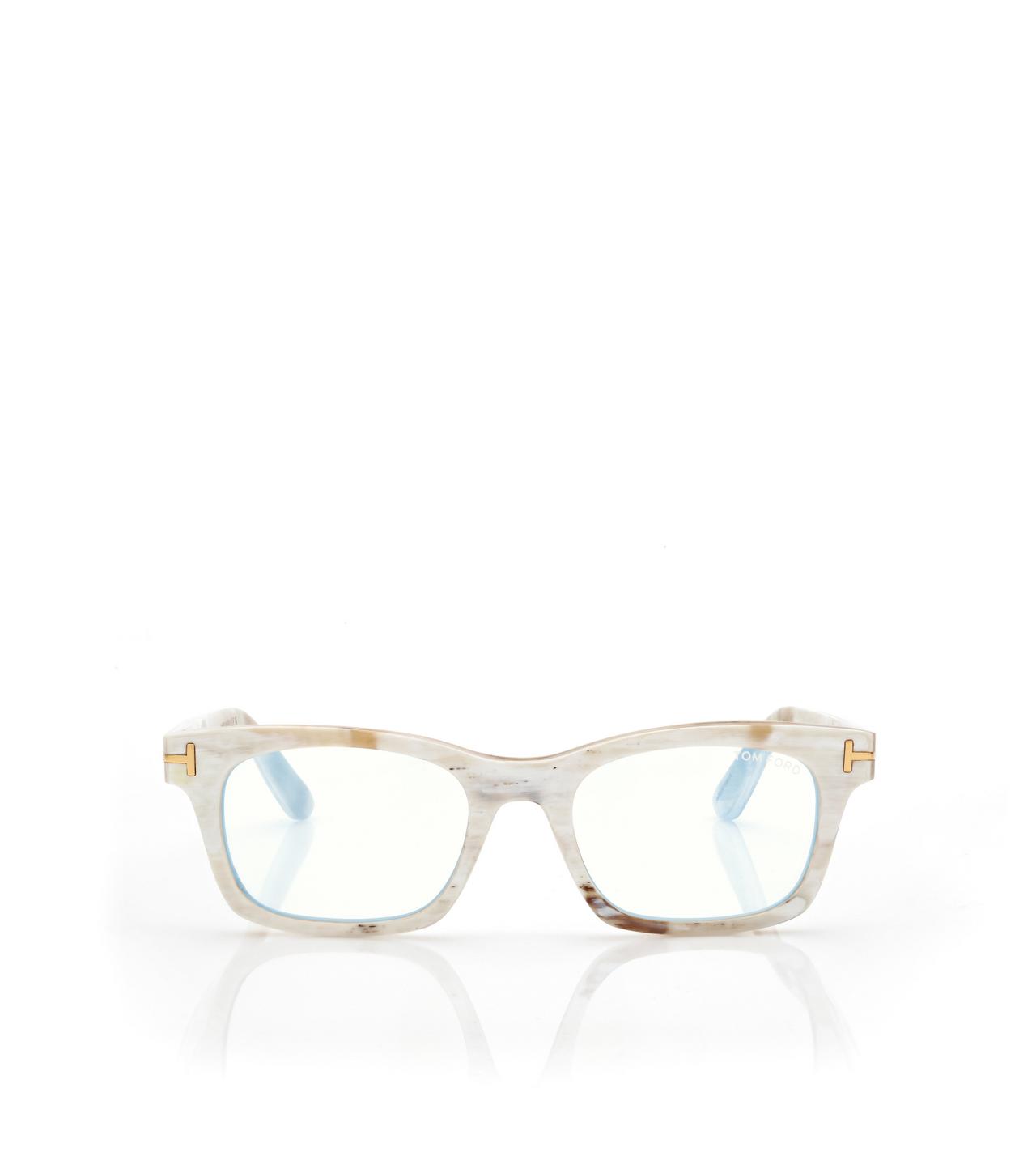 TOM FORD HORN HORN/OTHER SQUARE HORN BLUE BLOCK OPTICALS