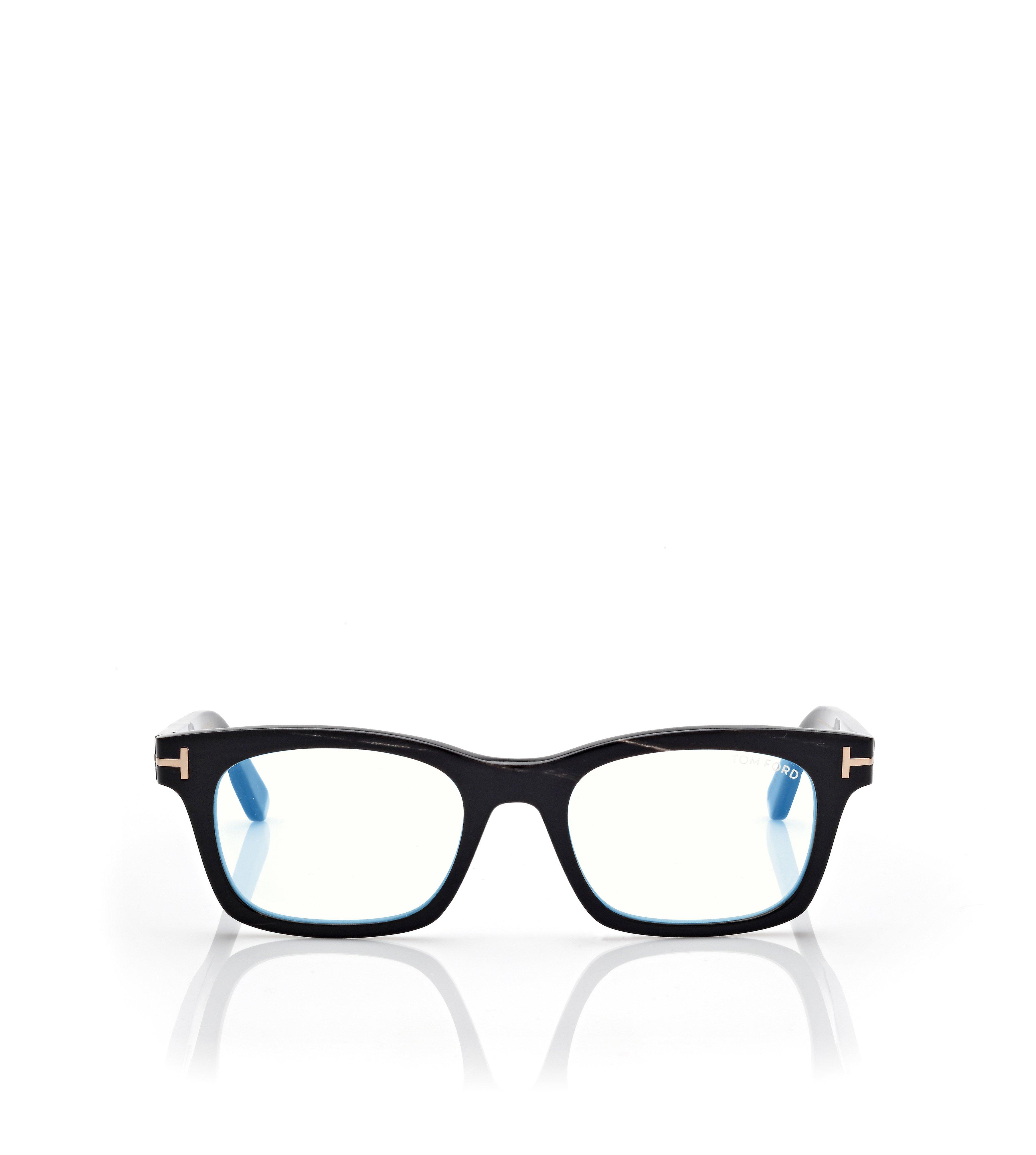 SQUARE HORN BLUE BLOCK OPTICALS