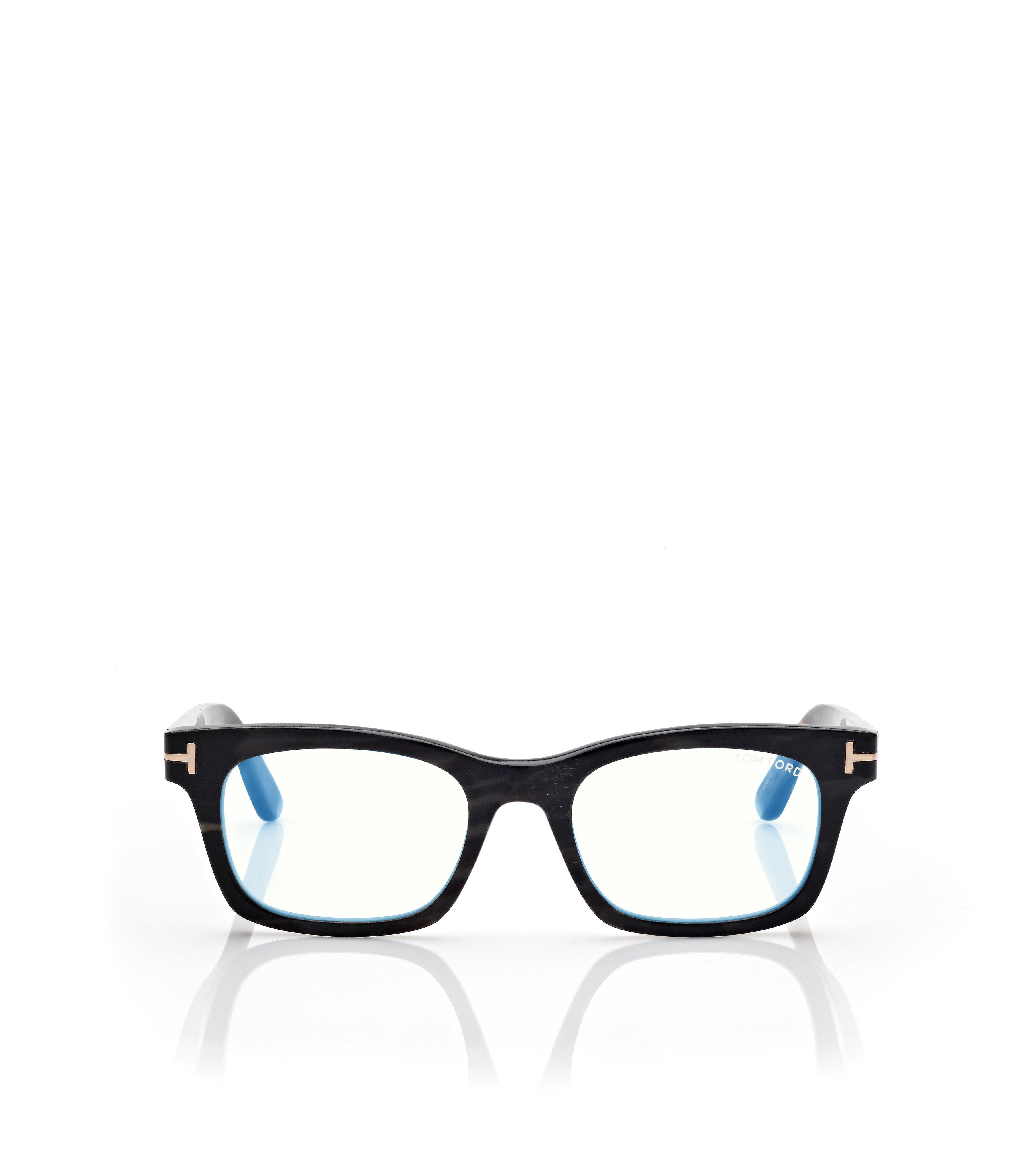 SQUARE HORN BLUE BLOCK OPTICALS