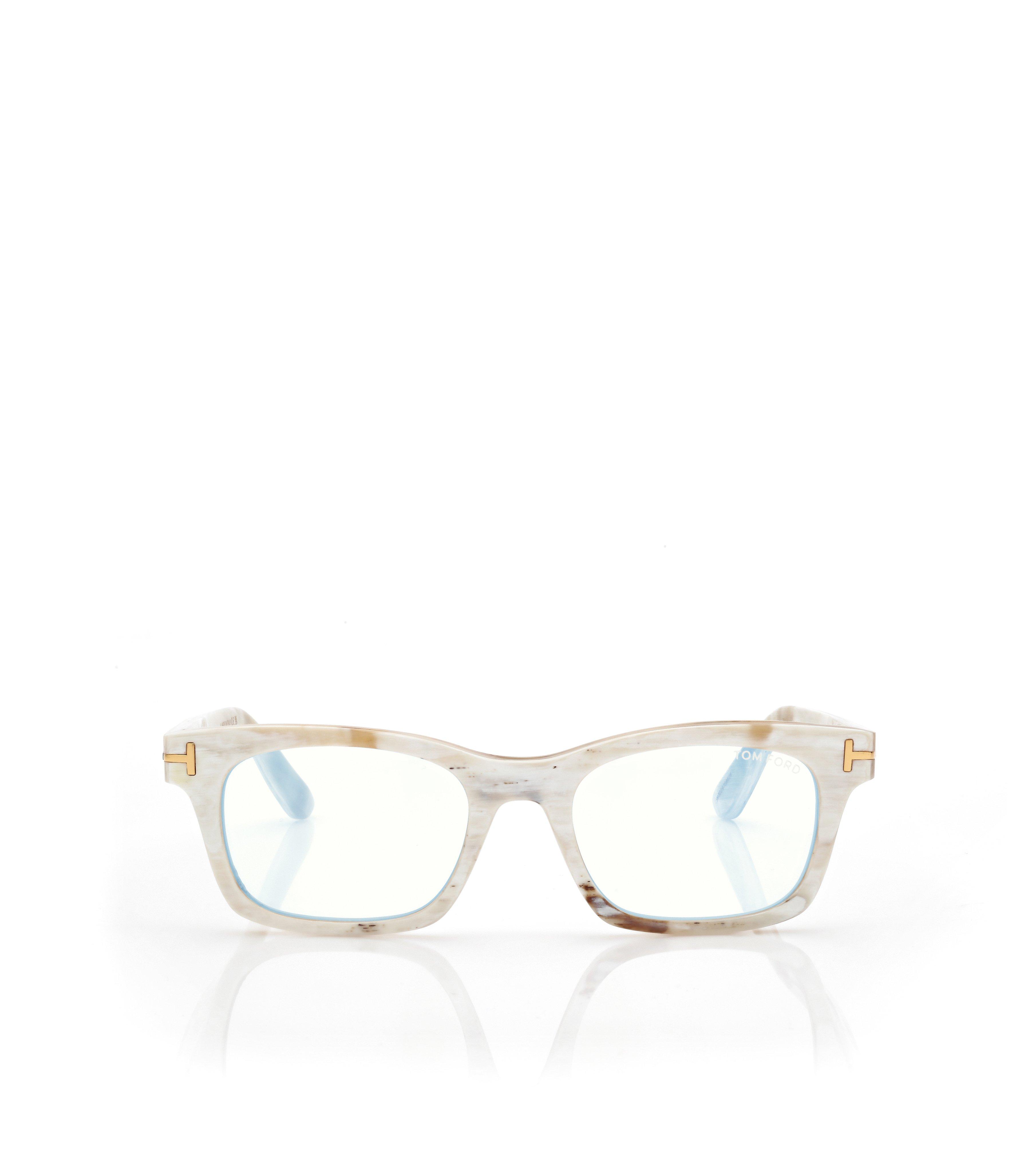 SQUARE HORN BLUE BLOCK OPTICALS