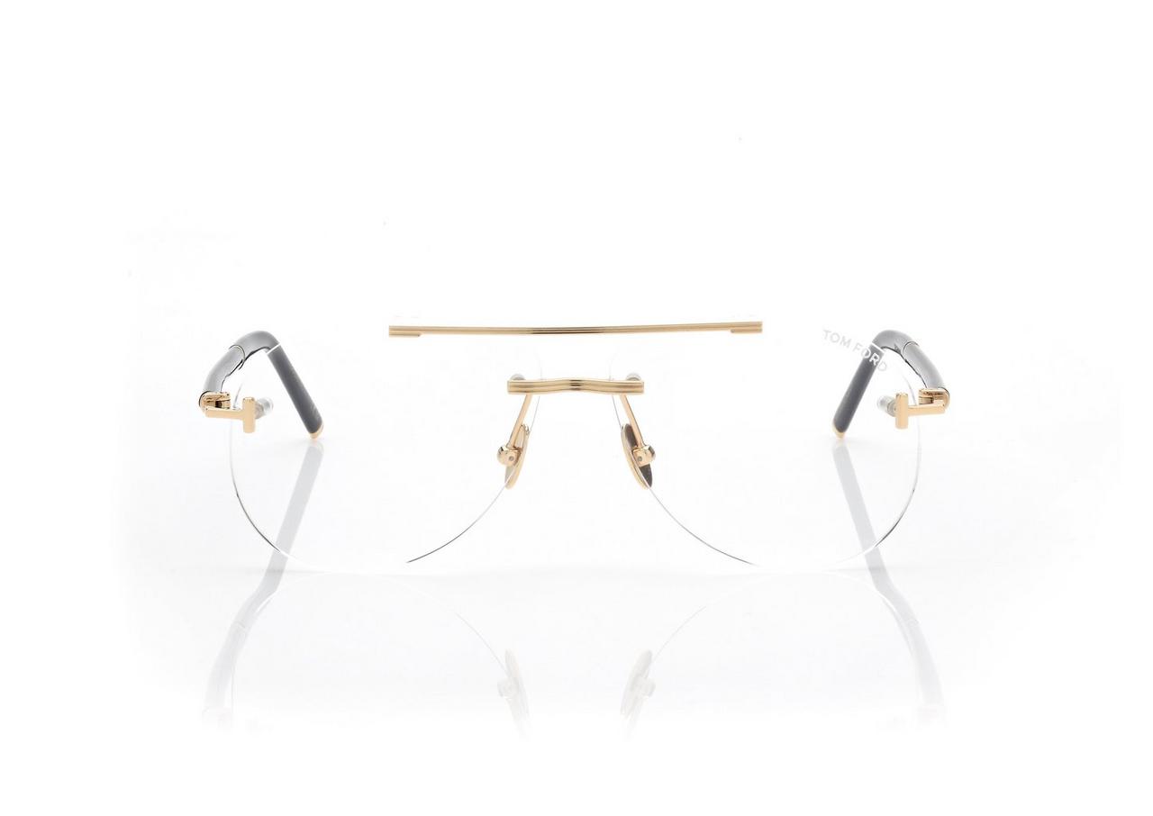 TOM FORD OM GOLD NAVIGATOR TITANIUM BLUE BLOCK OPTICALS