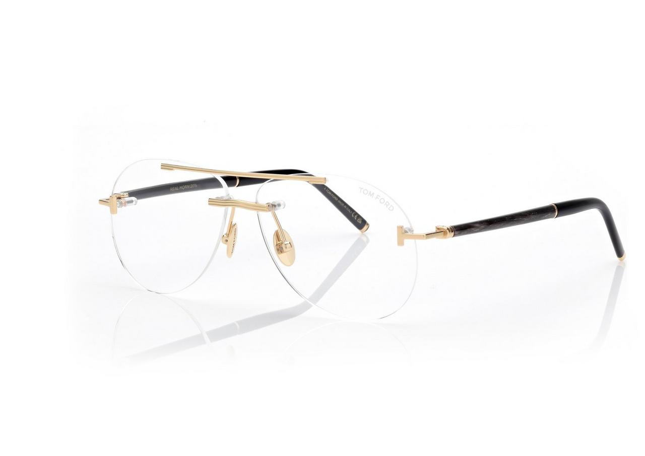 TOM FORD OM GOLD NAVIGATOR TITANIUM BLUE BLOCK OPTICALS
