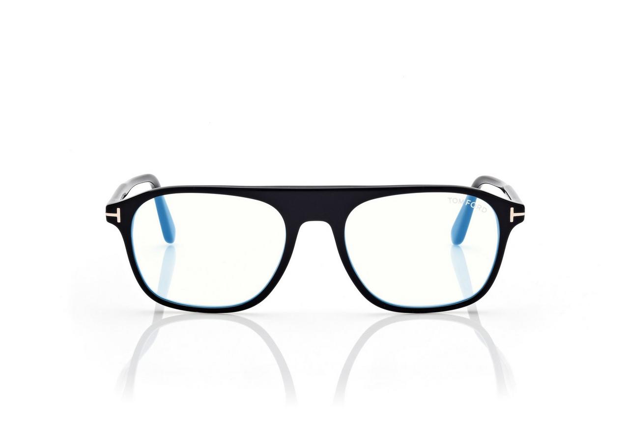 TOM FORD OM BLACK BLUE BLOCK PILOT OPTICALS