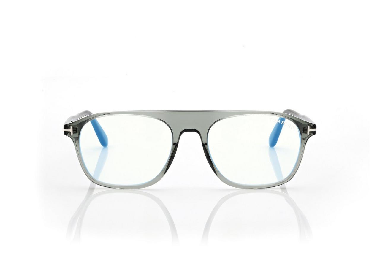 TOM FORD OM GREY BLUE BLOCK PILOT OPTICALS