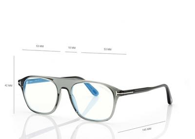 TOM FORD OM GREY BLUE BLOCK PILOT OPTICALS