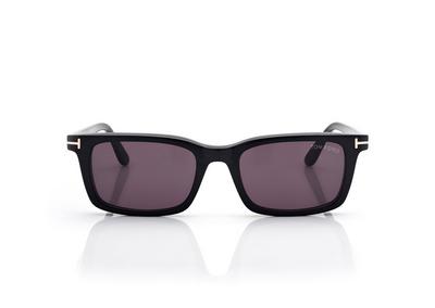 TOM FORD OM BLACK BLUE BLOCK RECTANGULAR OPTICALS WITH CLIP ON SUNGLASSES