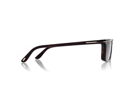TOM FORD OM DARK HAVANA BLUE BLOCK RECTANGULAR OPTICALS WITH CLIP ON SUNGLASSES