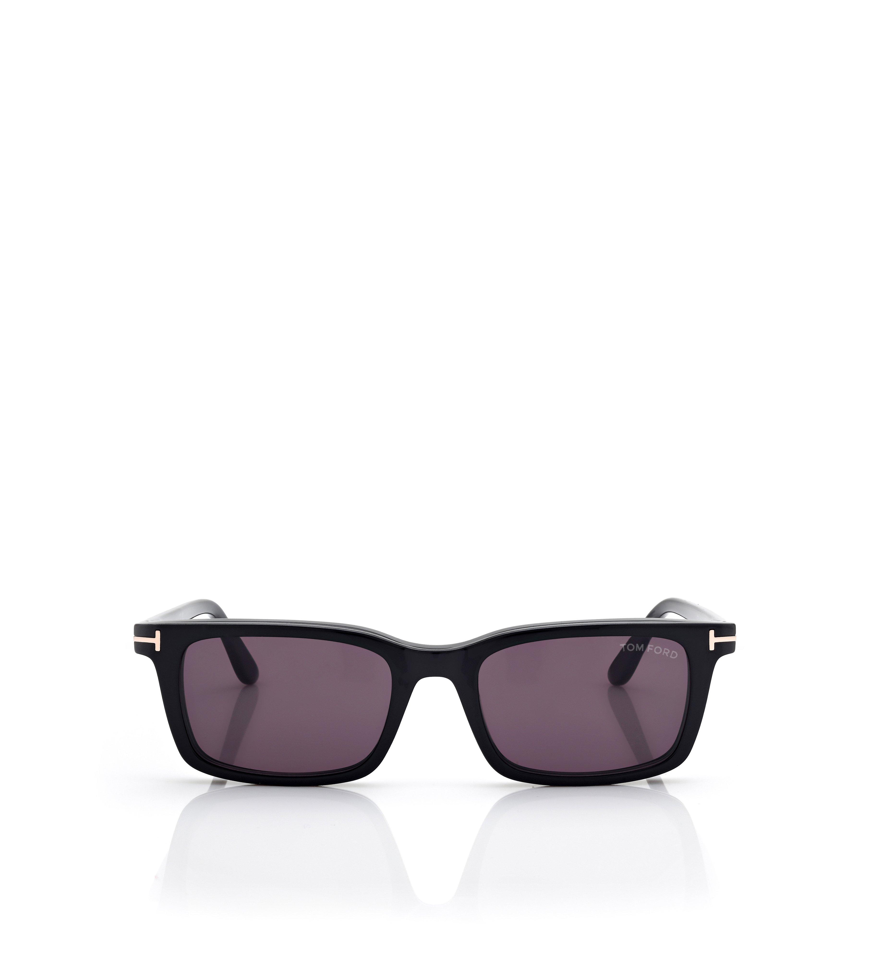 BLUE BLOCK RECTANGULAR OPTICALS WITH CLIP ON SUNGLASSES