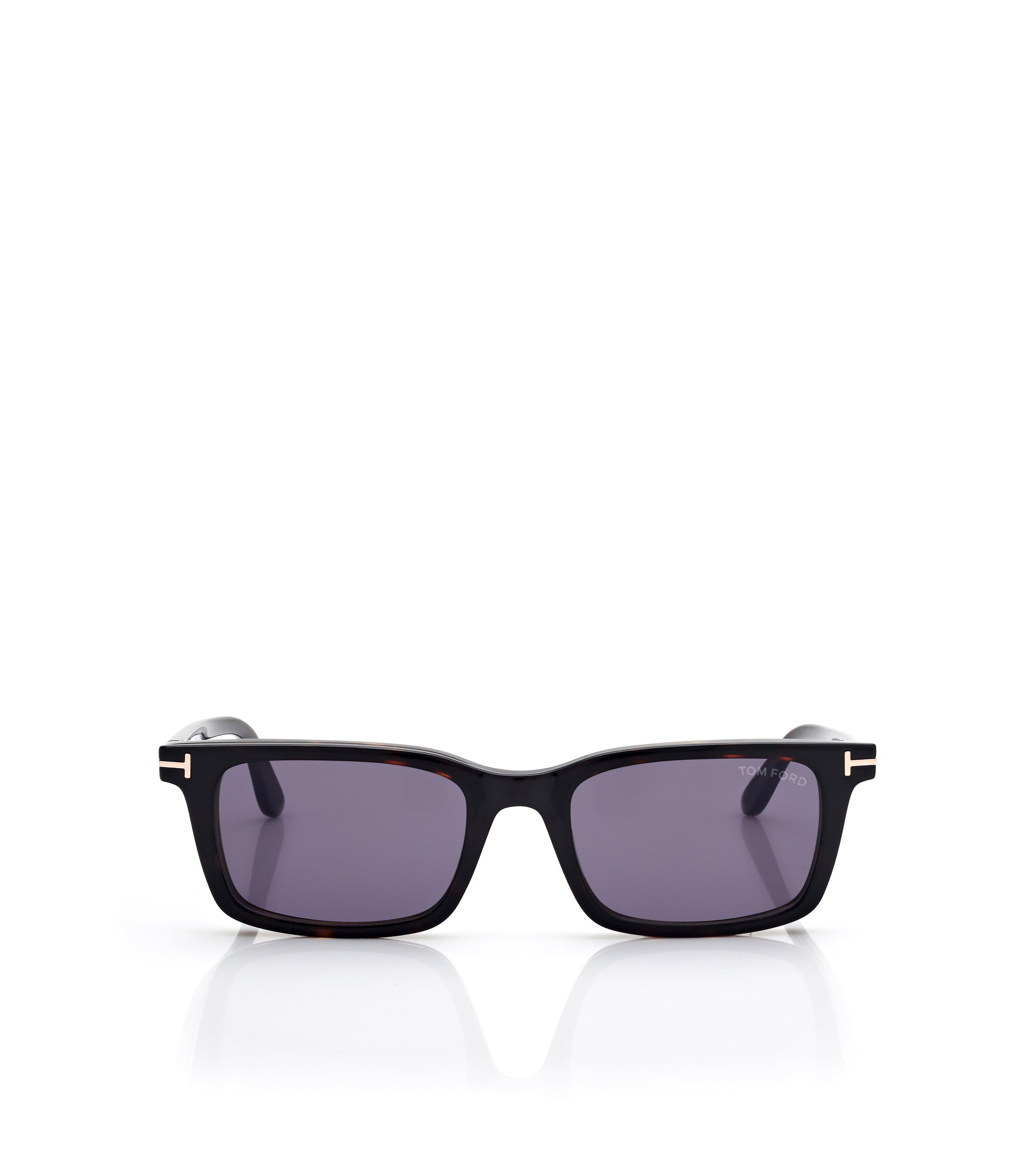 BLUE BLOCK RECTANGULAR OPTICALS WITH CLIP ON SUNGLASSES